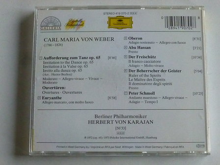 Carl Maria von Weber - Aufforderung zum Tanz / Herbert von Karajan