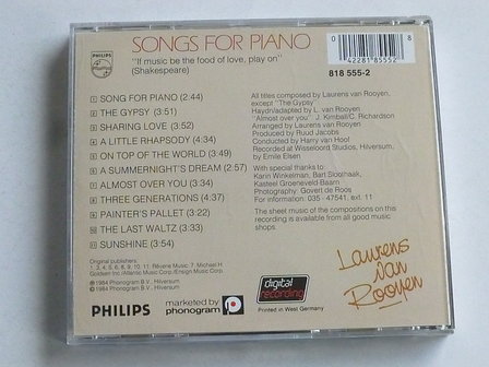 Laurens van Rooyen - Songs for Piano