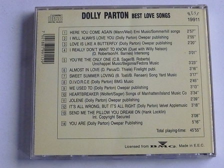 Dolly Parton - Best Love Songs (BMG)