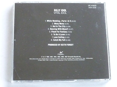 Billy Idol - Vital Idol (Canada)
