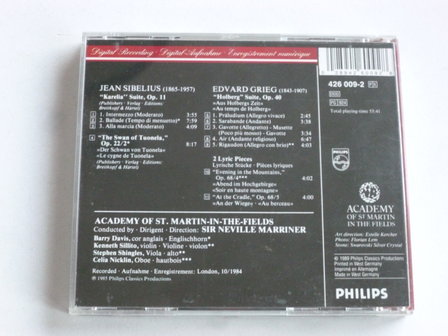 Grieg, Sibelius - Holberg suite / Sir. Neville Marriner