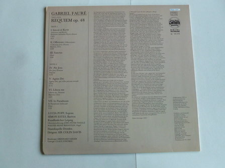 Faure - Requiem / Lucia Pop, Sir Colin Davis (LP) Eterna