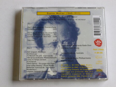 Mahler - Symphony no 3 / Larissa Diadkova, Edo de Waart (2 CD)