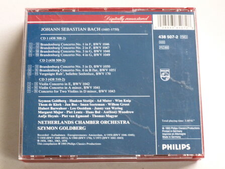 Bach - Brandenburg Concerti, Cantata / Szymon Goldberg, Aafje Heynis, Piet van Egmond (3 CD)