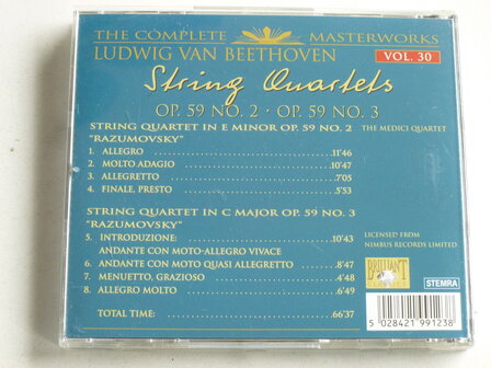 Beethoven - String Quartets vol. 30 / The Medici Quartet