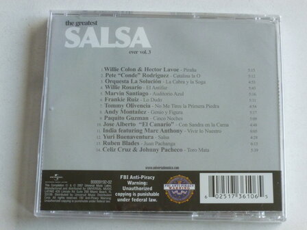 The Greatest Salsa ever Vol.3 (Nieuw)
