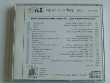 Willem van Twillert - Musicq rond het Meere Orgel