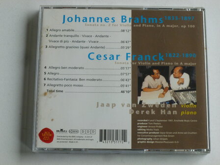 Brahms, Franck - sonata  - Jaap van Zweden, Derek Han