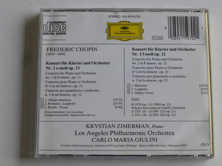 Chopin - Konzert f&uuml;r Klavier und Orchester / Krystian Zimerman