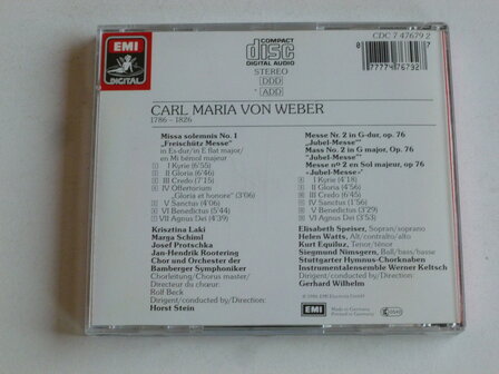 Carl Maria Von Weber - Messe nr. 1 &amp; 2 / Horst Stein / Gerhard Wilhelm