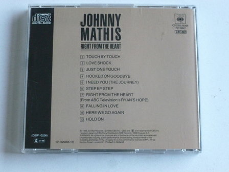 Johnny Mathis - Right from the heart