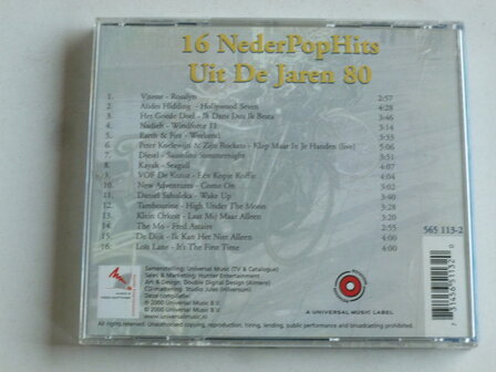 16 NederPopHits uit de Jaren 80