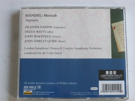 Handel - Messiah / Sir Colin Davis, Helen Watts