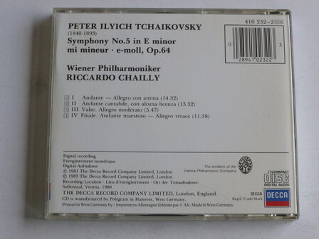 Tchaikovsky - Symphony no.5 / Riccardo Chailly