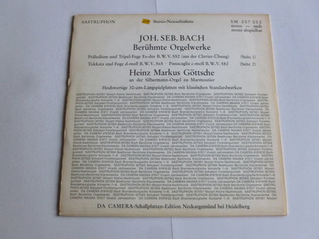 Bach - Ber&uuml;hmte Orgelwerke / Heinz Markus G&ouml;ttsche (LP)