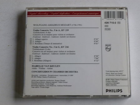 Mozart - Violin concertos / Isabelle van Keulen