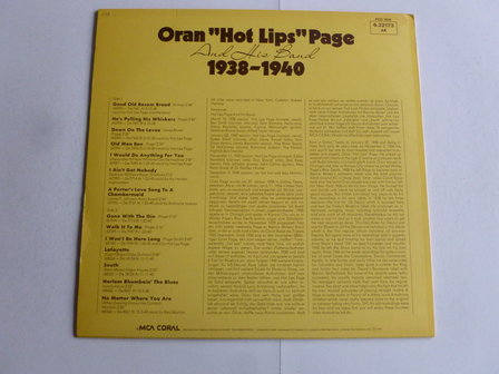 Oran Hot Lips Page - 1938-1940 (LP)