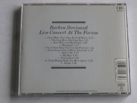 Barbra Streisand - Live Concert at the Forum (CBS)