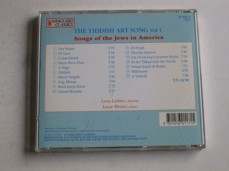 The Yiddish Art Songs vol. 1 / Leon Lishner
