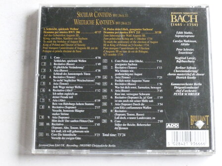 Bach - Secular Cantatas bwv 206 &amp; 215 / Peter Schreier, Edith Mathis