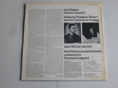 Nielsen - Clarinet Concerto / John McCaw, Raymond Leppard (LP)