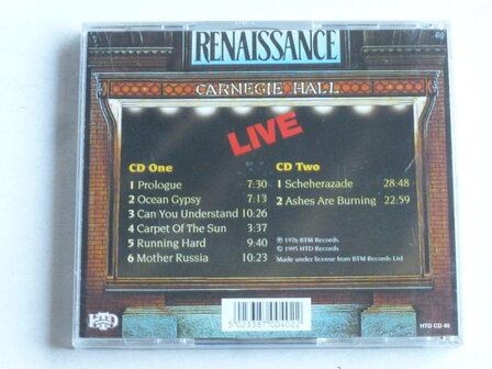 Renaissance - Live at Carnegie Hall (2 CD)