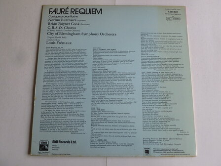 Faure - Requiem / Louis Fremaux (LP)
