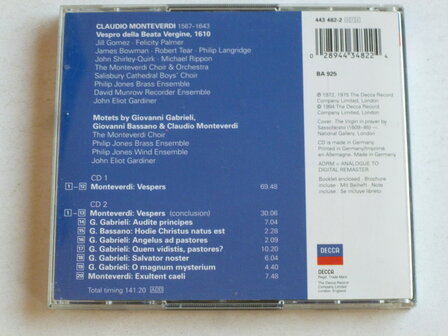 Monteverdi - Vespro Della Beata / John Eliot Gardiner (2 CD)