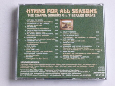 Hymns for all Seasons - The Chapel Singers / Gerard Br&euml;as