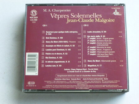 Charpentier - Vepres Solennelles / Jean-Claude Malgoire (2 CD)