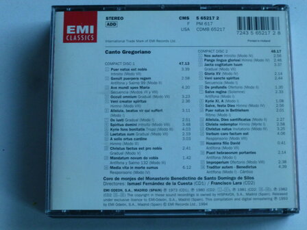 Canto Gregoriano - Coro de Monjes del Monasterio Benedictino (2 CD) EMI