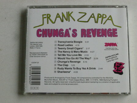 Frank Zappa - Chunga&#039;s Revenge