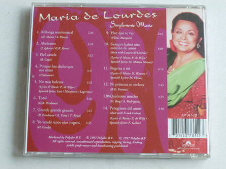 Maria de Lourdes - Simplemente Maria