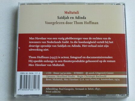Multatuli - Sa&iuml;djah en Adinda (CD luisterboek)