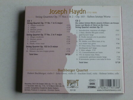 Haydn - String Quartets Vol. 3 / Buchberger Quartet (2 CD)