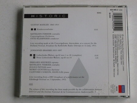 Mahler - Kindertotenlieder / Kathleen Ferrier