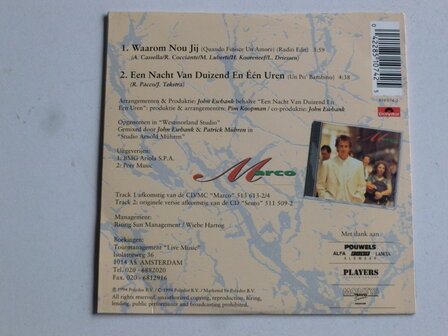 Marco Borsato - Waarom nou jij (CD Single) Cardsleeve