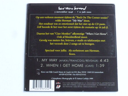 Herman Brood - My Way (CD Single)