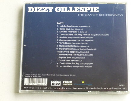 Dizzy Gillespie - The Savoy Recordings part 1
