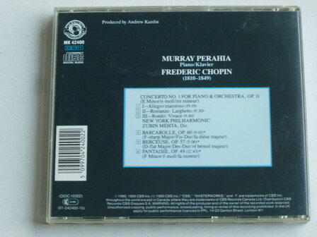 Chopin - Concerto 1 / Murray Perahia