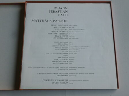Bach - Matth&auml;us Passion / Haefliger, Eugen Jochum (4 LP)