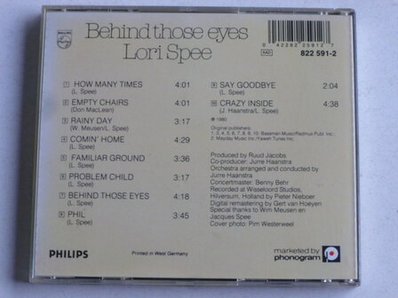 Lori Spee - Behind those eyes