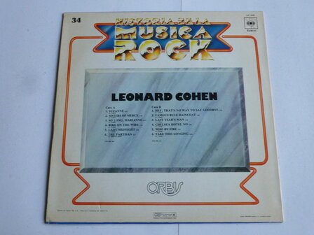 Leonard Cohen - Historia de la Musica Rock (LP) CBS