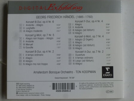 Handel - 6 Orgelkonzerte / Ton Koopman