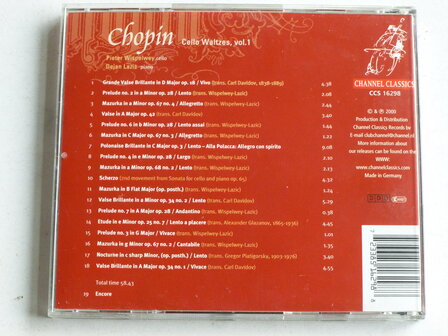 Chopin - Cello Waltzes vol.1 / Pieter Wispelwey