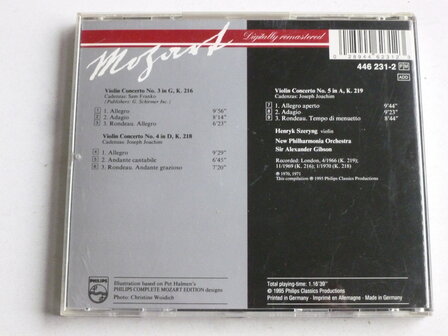 Mozart - Violin Concertos 3-5 / Henryk Szeryng