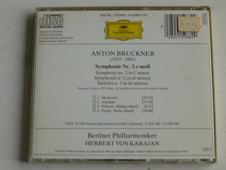 Bruckner - Symphonie nr. 2 / Herbert von Karajan