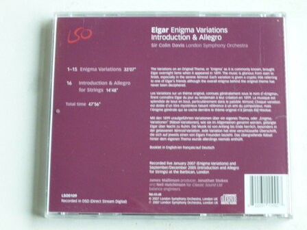 Elgar - Enigma Variations / Sir Colin Davis (LSO109)