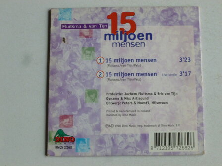 Fluitsma &amp; van Tijn - 15 Miljoen mensen (CD Single)