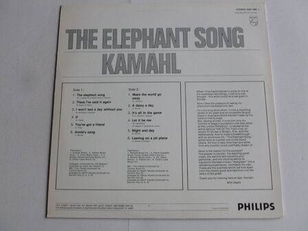 Kamahl - The Elephant Song (LP)